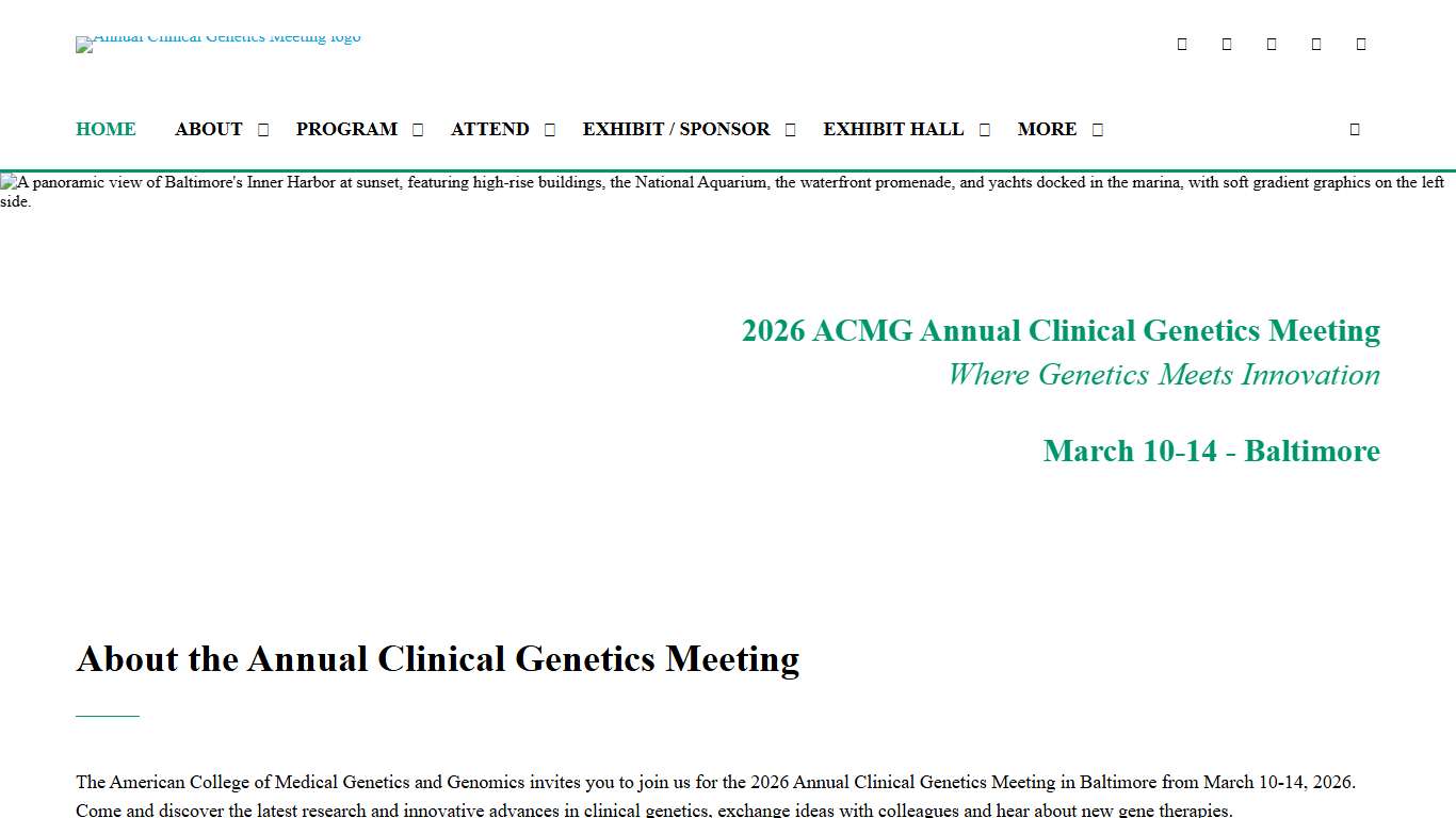 2026 Annual Clinical genetics Meeting